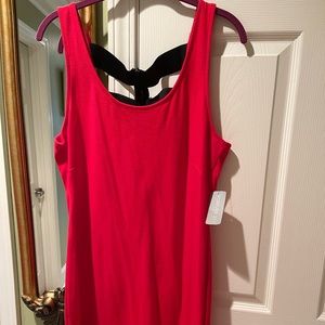 Plus size Short length red dress